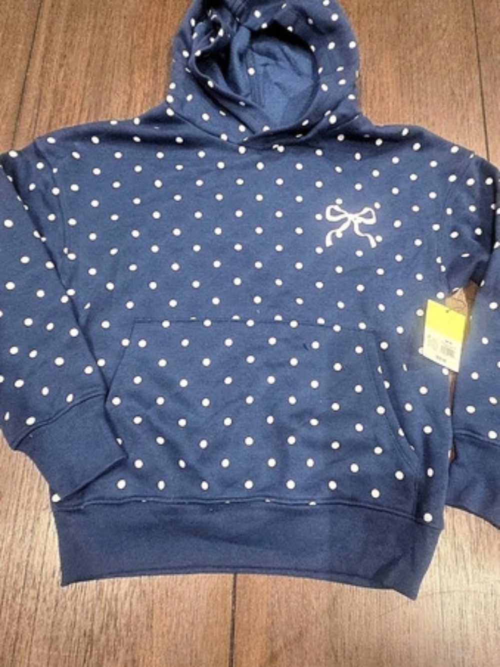 Girls Polka Dot Hoodie Size Medium NWT
